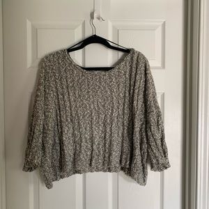 Cropped Marbled Sweater (oversized fit)